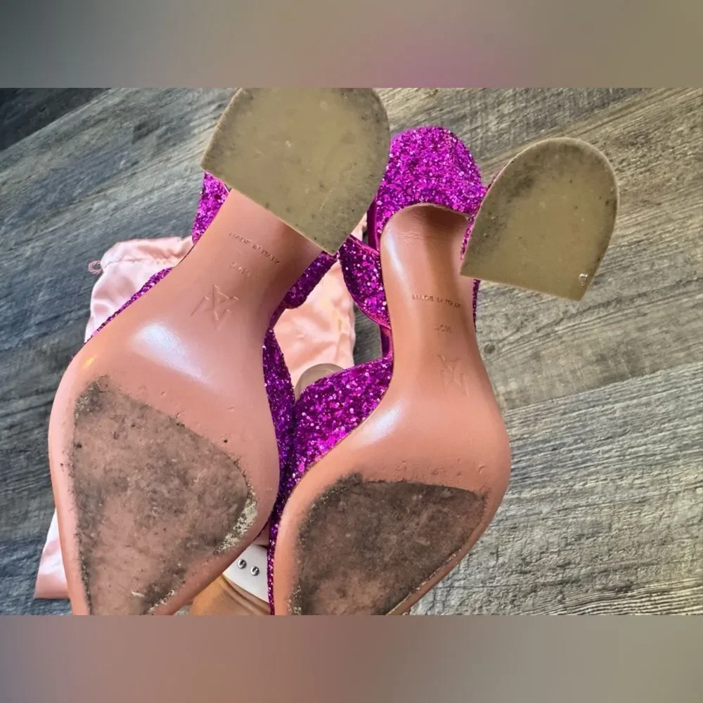 Amina Muaddi Pink Stiletto Heels#21